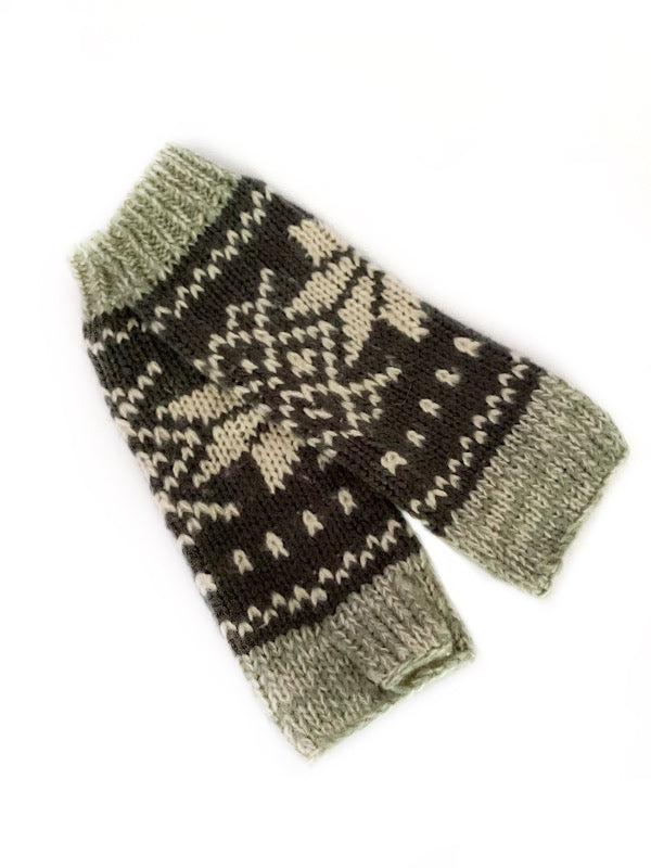 Hand warmers - mohair patterned