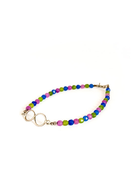 Infinity Multi-colour crystal bracelet - various