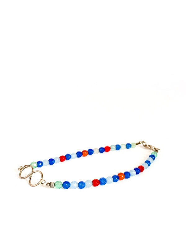 Infinity Multi-colour crystal bracelet - various