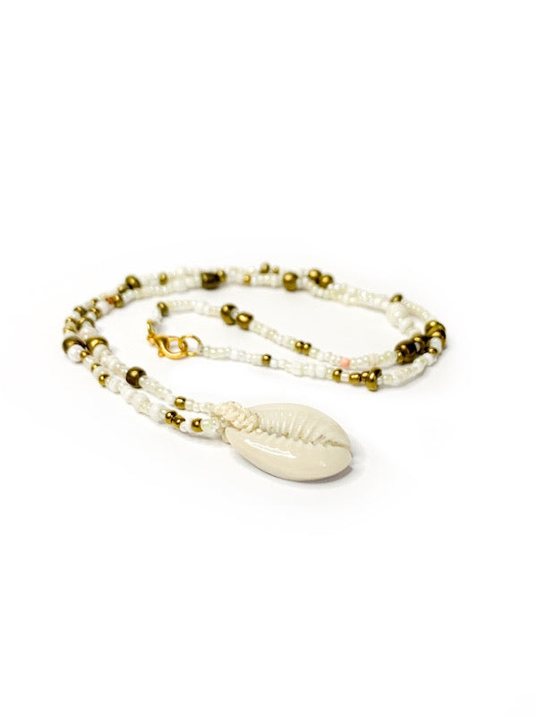 Cowry shell necklace - various colours