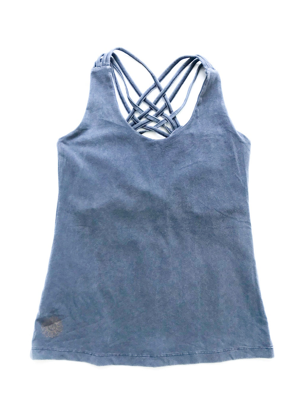 Tank top - stone washed criss cross back