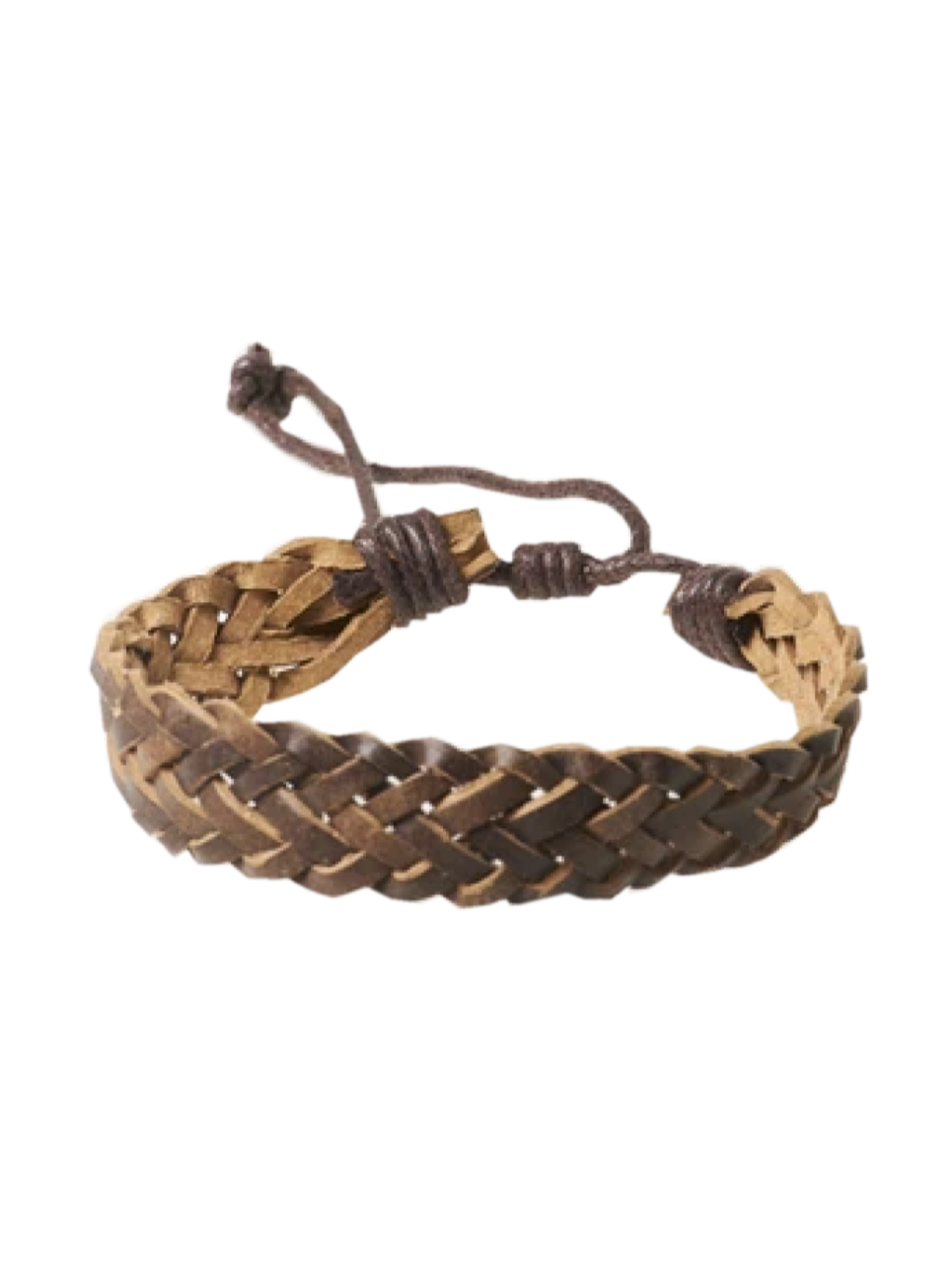 Woven Genuine Leather Wristband