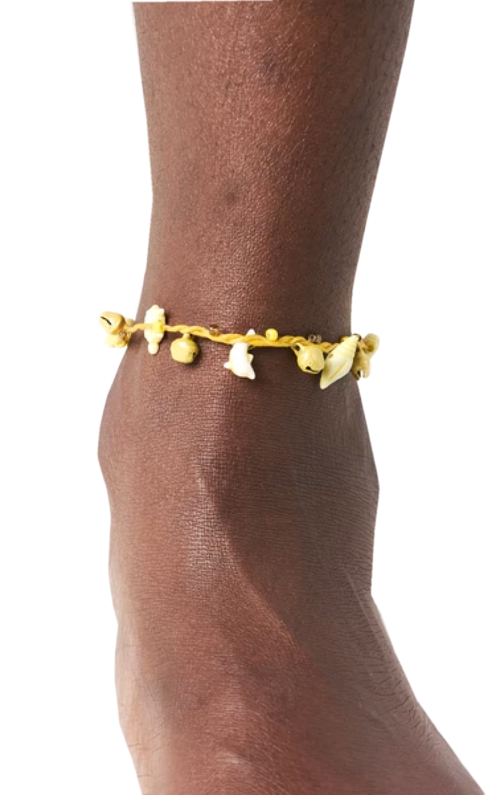 Anklet - Yellow Seashell Ocean Themed with Bells