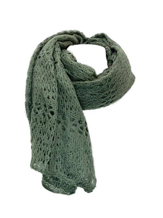 Knitted plain colour scarf - various colours