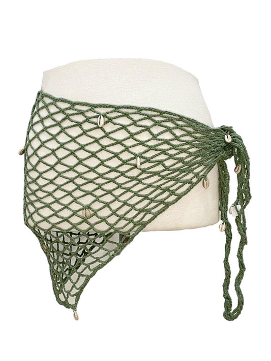 Fishnet crochet wrap skirt/top/scarf - various colours