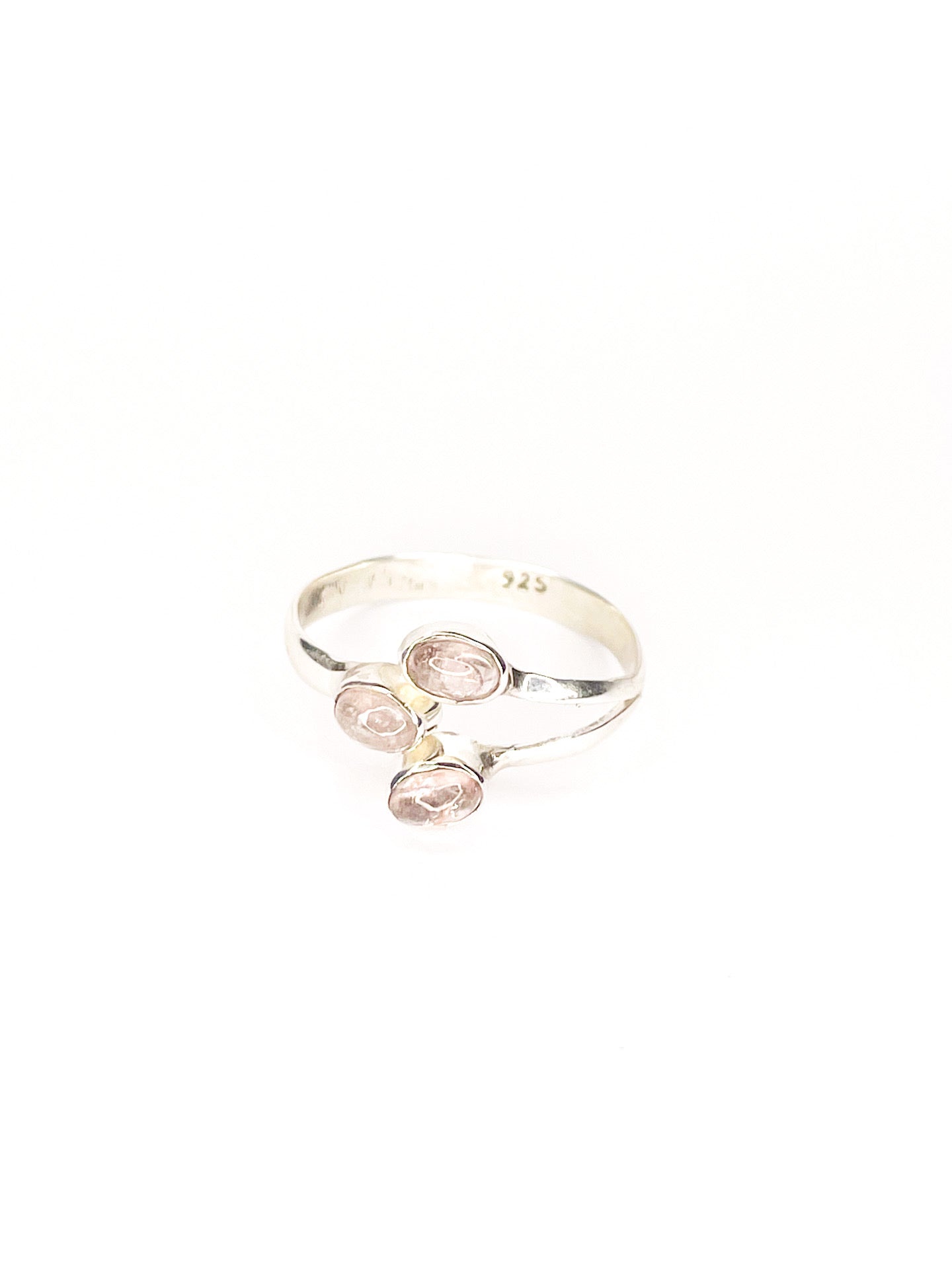 Triple stone silver ring - various