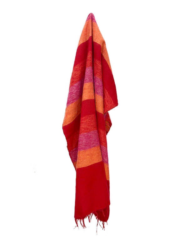 Soft touch woven shawl - medium - various