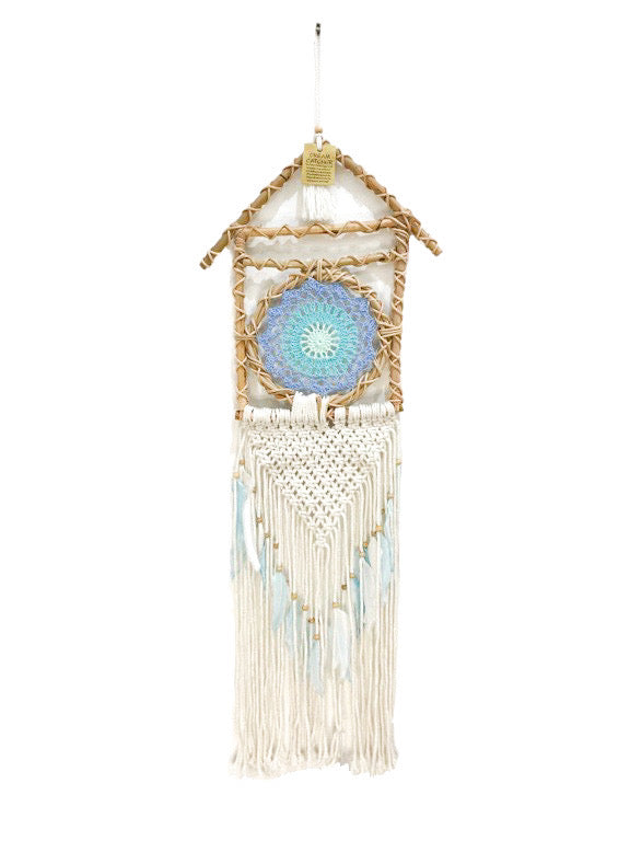 Macrame house dreamcatcher - width 30cm - various colours