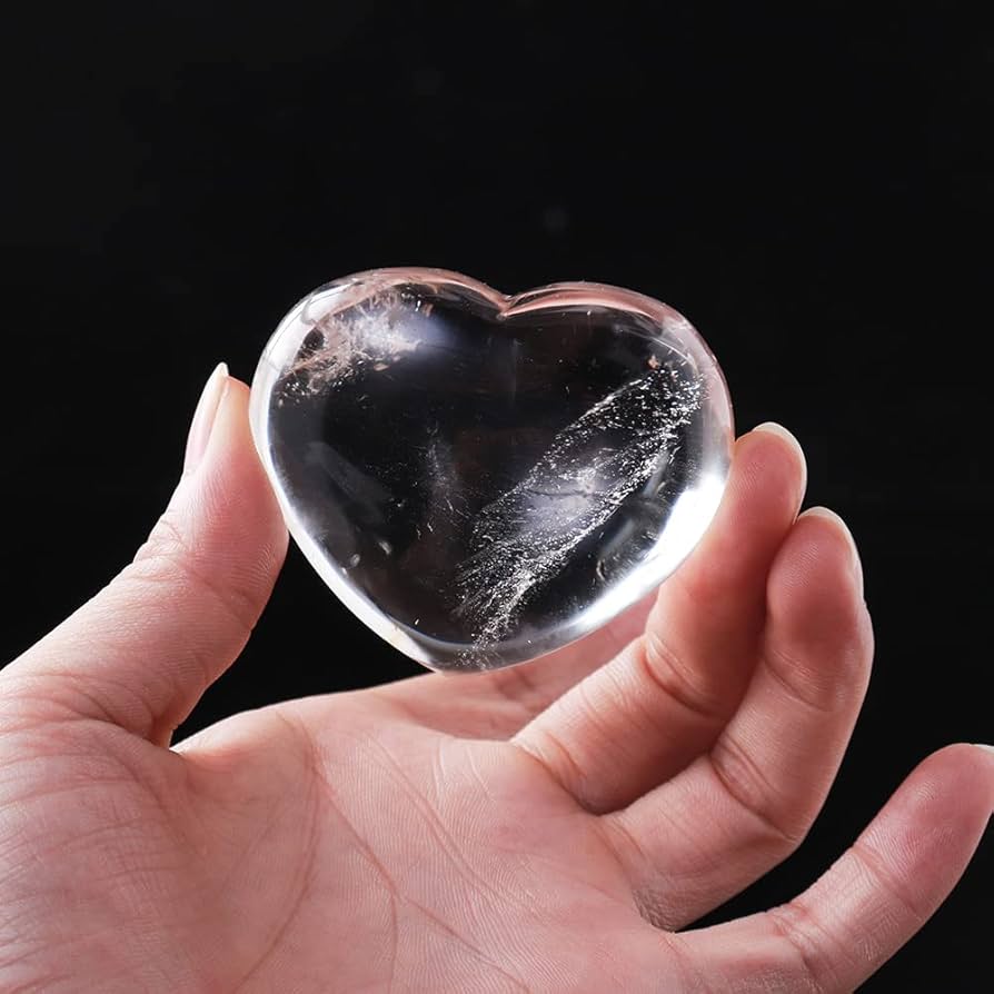 Clear quartz Heart