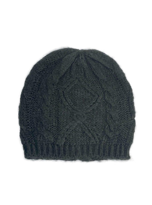 Beanie with cross-hatch cables - various colours