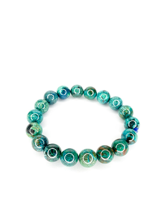 Turquoise chrysocolla bracelet - 9/10mm