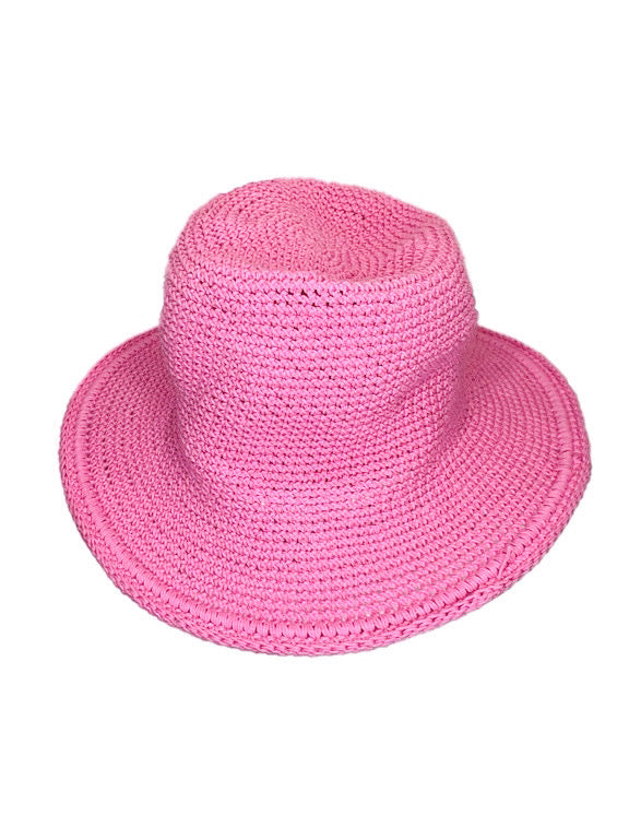Kids cotton crochet hat - 27cm diameter - various