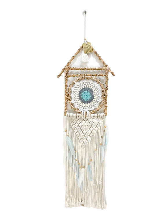 Macrame house dreamcatcher - width 30cm - various colours