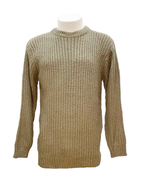 Crew neck waffle knit jumper - various colours-10%