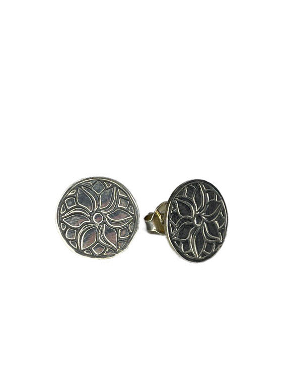 Silver stud earrings - various designs