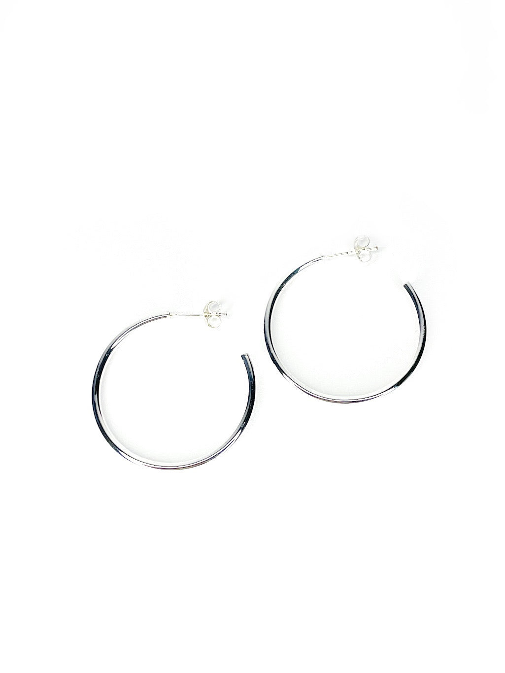 Silver hoop earrings