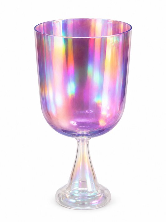 Rainbow Rose Alchemy Crystal Singing Chalice – A3 | Third Eye | 440 Hz