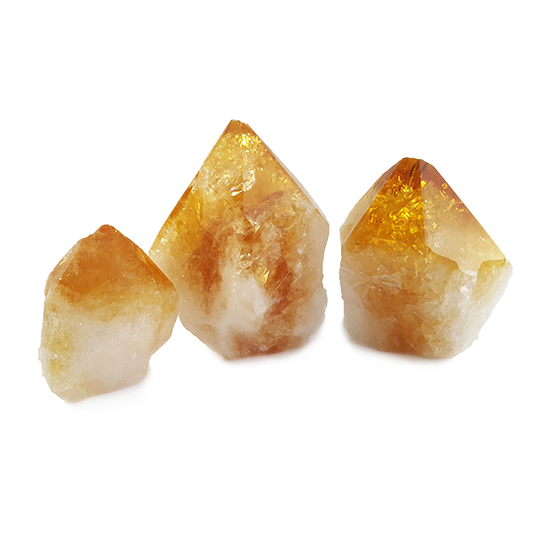 ❤Citrine point with cut base