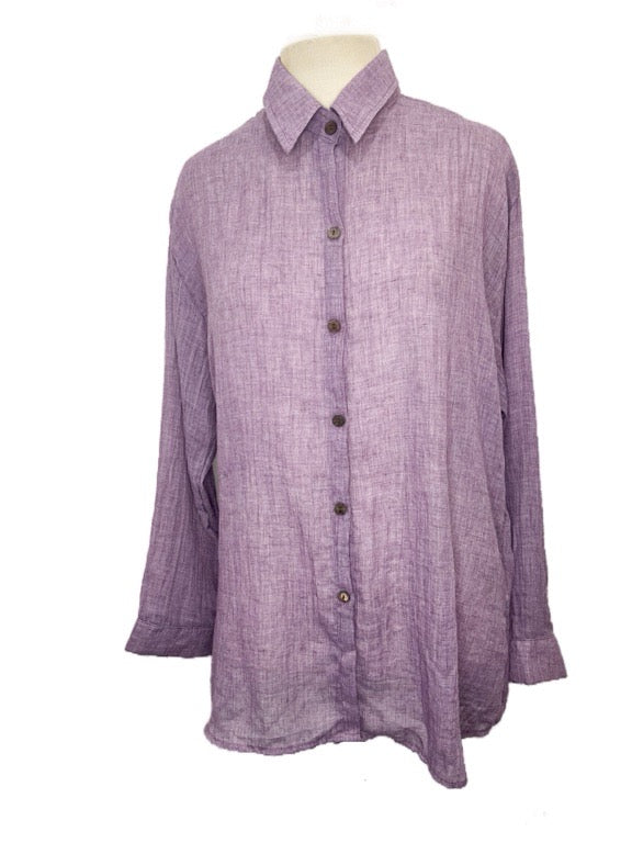 "Long Sleeve Full Button cotton Shirt" various colours one size/Large