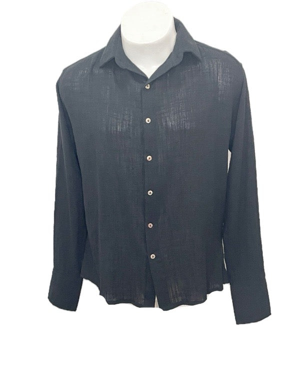 Men's organic cotton crepe shirt