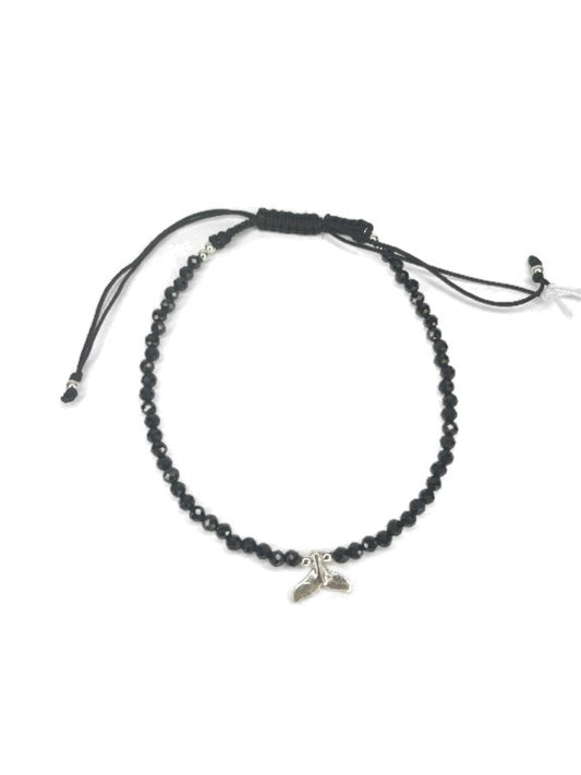 Crystal bracelet with whale tale