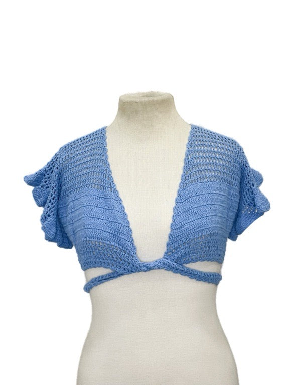 ❤ Crochet wrap top