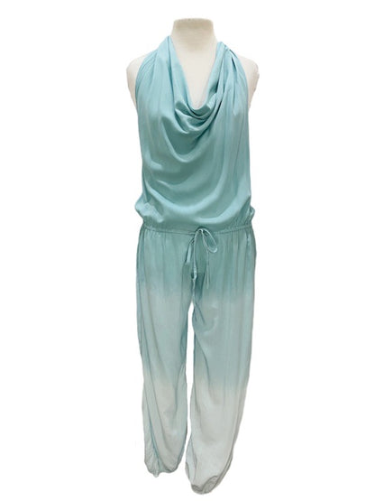 Halter neck cowl front jumpsuit - various