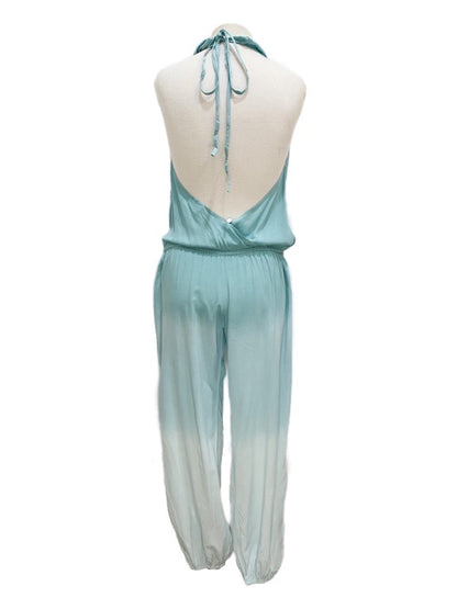 Halter neck cowl front jumpsuit - various