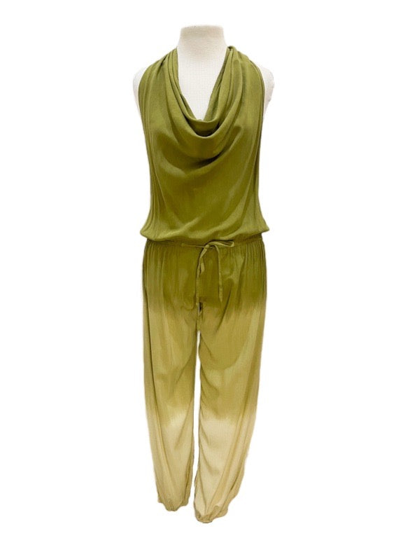 Halter neck cowl front jumpsuit - various