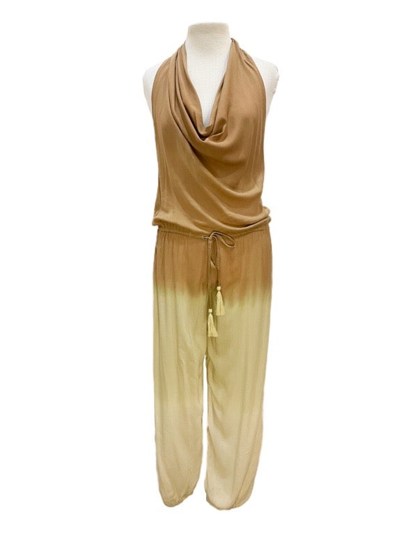 Halter neck cowl front jumpsuit - various