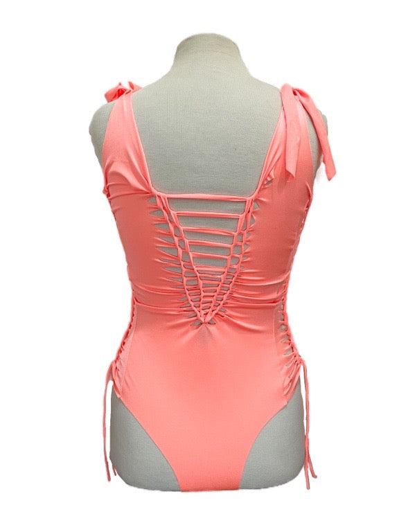 Plaited one piece swimsuit - various