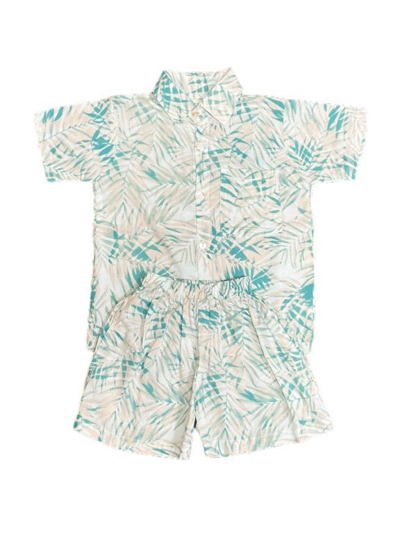 Boys printed shirt & shorts set - various