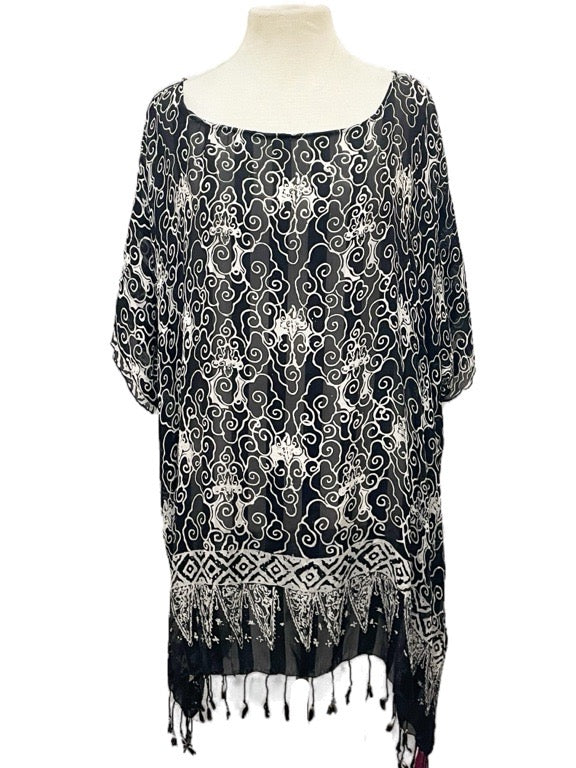 ❤Silk tunic boxy M-top - Various