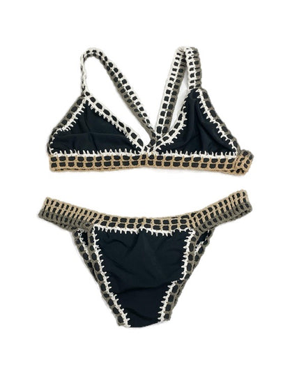 Bikini with contrast crochet trim - various