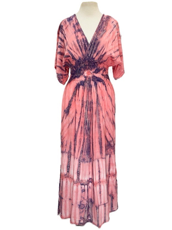 Tie dye reversible long dress - various