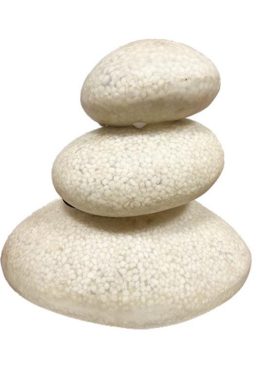 Rock Lamp Set White  S