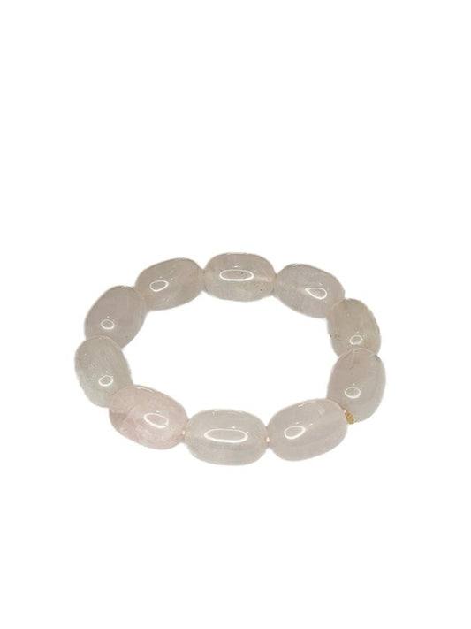 Rose quartz nuggets bracelet