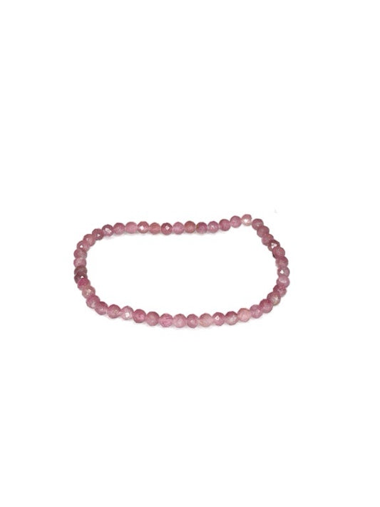 Pink tourmaline bracelet 4mm faceted
