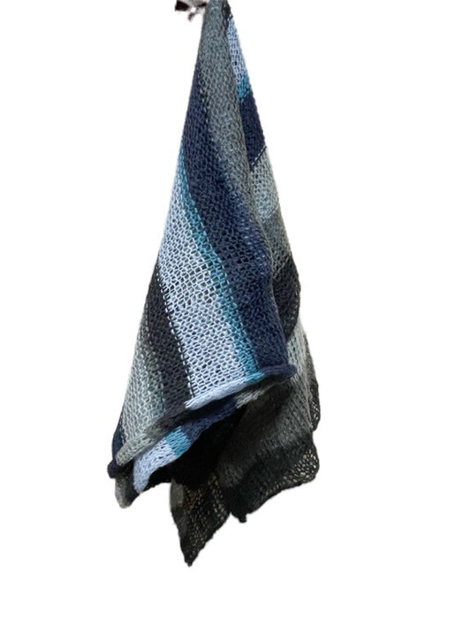 ❤Striped scarf-Navy