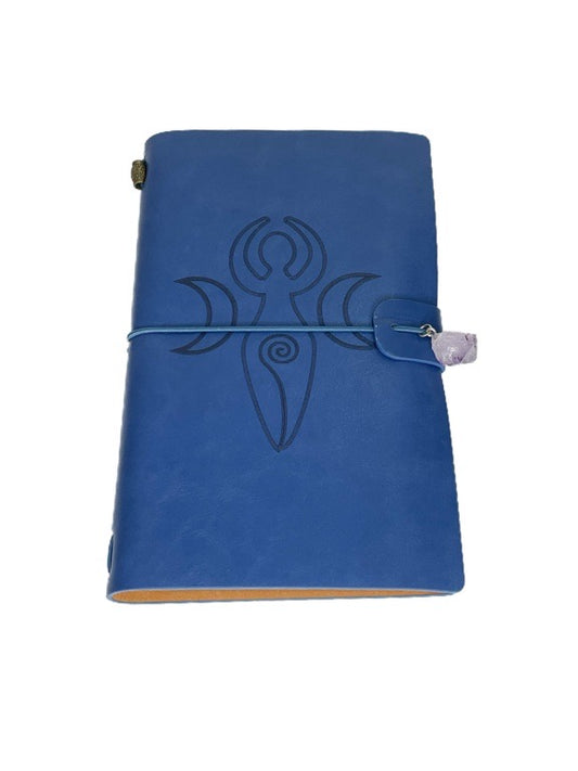 Leather journal with crystal trim