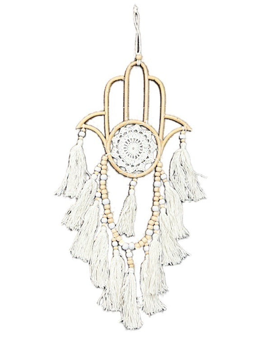 Rattan Hamsa dream catcher small