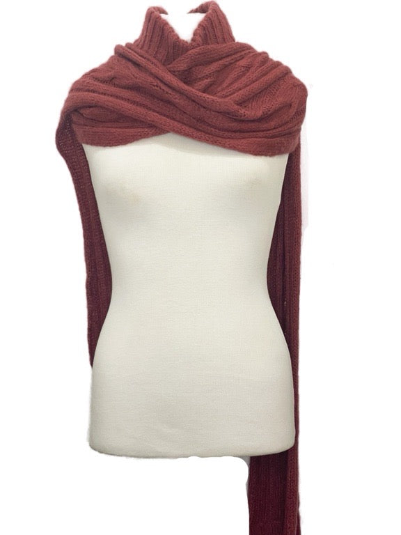❤Cable scarf with neck opening - various