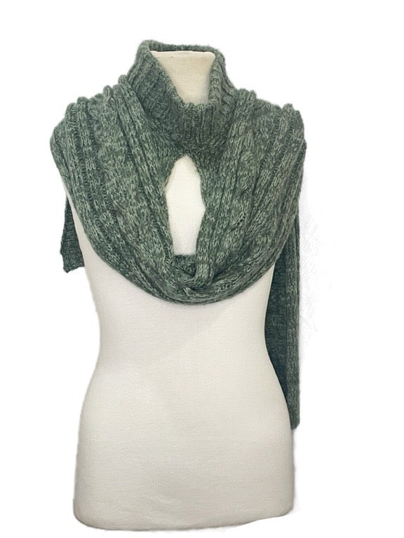 ❤Cable scarf with neck opening - various