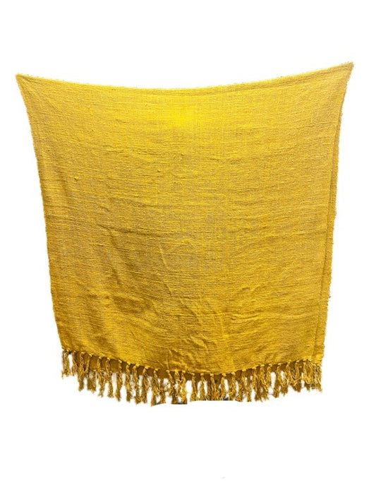❤Cotton & ramie throw with tassels - various