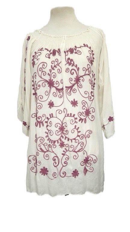 Summer dress - embroidered tunic
