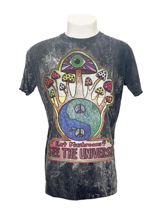 "See the universe, Yin Yang" cotton tee shirt - Medium 54cm 1/2 chest - various colours