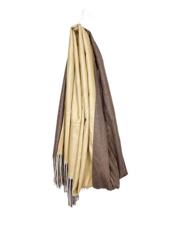 Cashmere pashmina - 2 tone 66 x 180cm - various colours