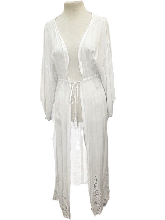 ❤Long jacket with lace trim