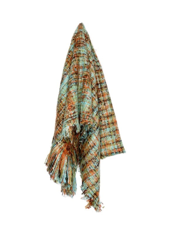 Woven silky soft textured scarf - 200 x 66 cm - various colours