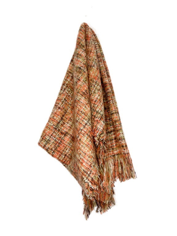 Woven silky soft textured scarf - 200 x 66 cm - various colours